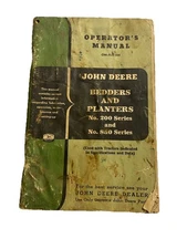 John Deere 200 860 Bedders Planters OMA33554 Operators Manual Book