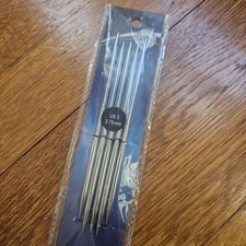 Knitter's Pride Nova Platina DPN Size 5, 5" 5 Double Pointed Knitting Needles