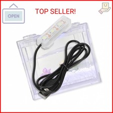 HuGuWdy Small Fish Tank Light,LED Aquarium Light 0.6W 5V 2.4x0.8 Inch 1m USB Cab