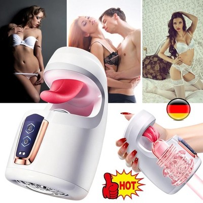 Elektrischer Masturbator Sex Spielzeug für die Männer, Zunge Oralsex Blowjob HOT