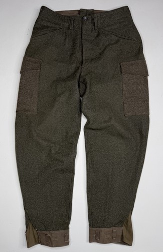 Vintage 1941 Original WW2 Swedish Army Wool M39 Trousers Excellent Condition 36