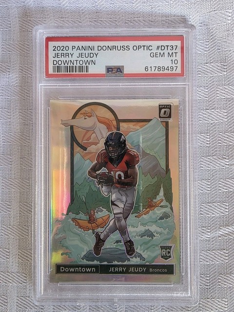 2020 Panini Donruss Optic Downtown #DT37 Jerry Jeudy PSA 10
