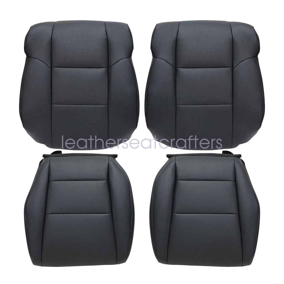 Front Bottom & Top Perforated Leather Seat Cover Fits 2009-2014 Acura TSX Black Foto 2 de 4