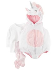 Carter's Baby Girl 3PC Unicorn Plush Fleece Halloween Costume 24M