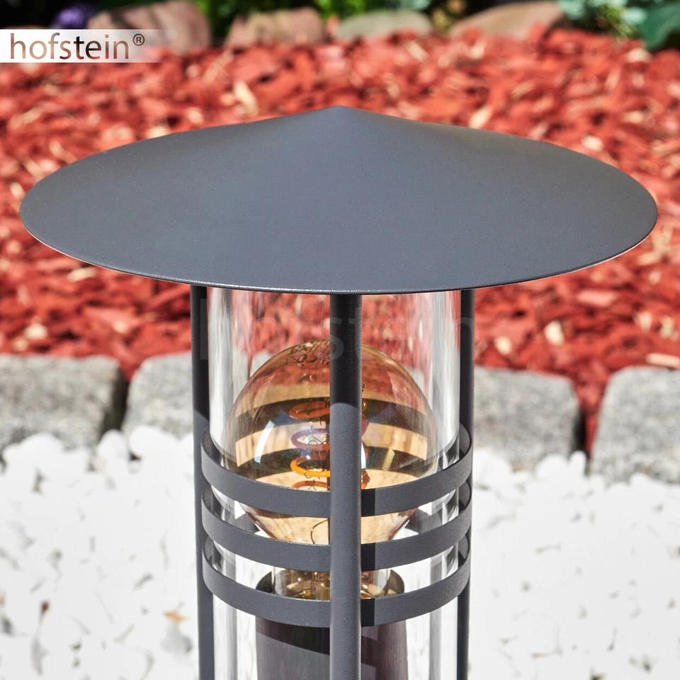 Garten Wege Poller Sockel Beleuchtung anthrazit Außen Lampen Steh Leuchte modern - Bild 3 von 4
