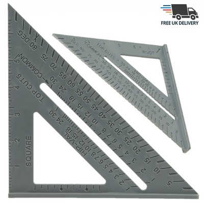 Roofing Square 7 Speed Square 90 And 45 Rafter Angle Triangle Quick Measure Ebay