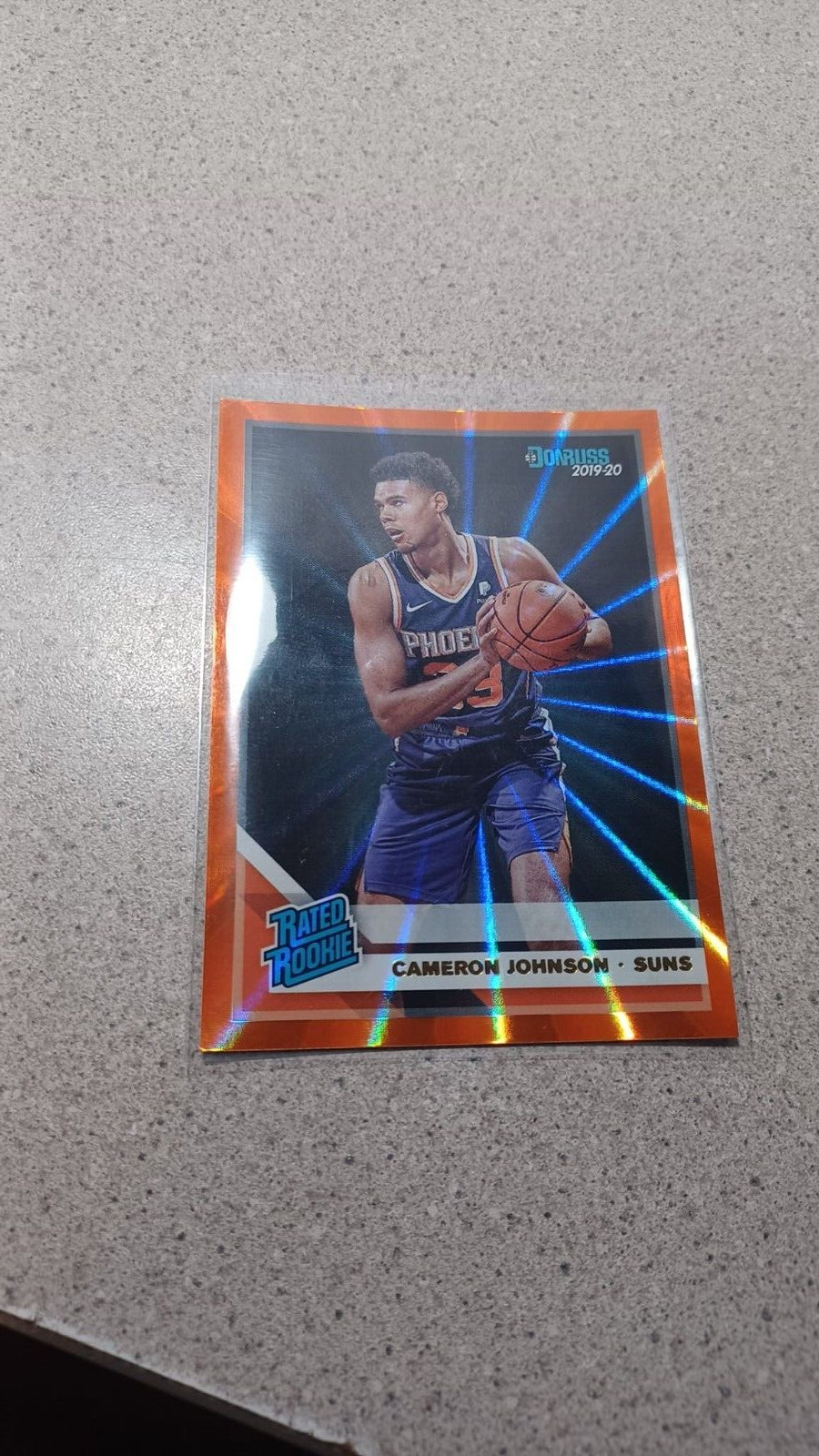 2019-20 Panini Donruss Basketball Rated Rookie Cameron Johnson Orange Laser #210