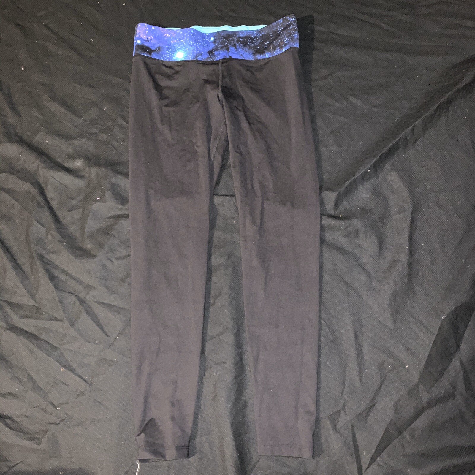 Galaxy Print Pink Yoga Pants for Women Small Black 120-image