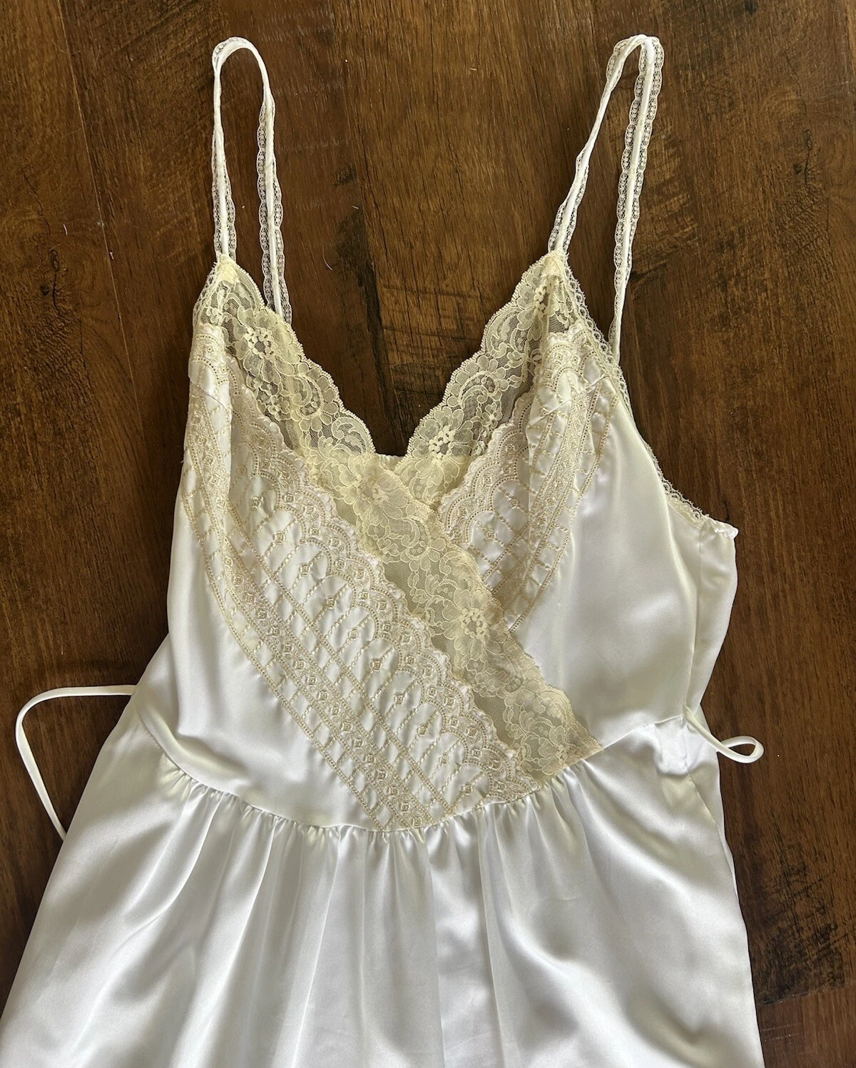 UNDERCOVER Abito slip pizzo babydoll Victorias Secret vintage anni 70 midi M ricamato raro