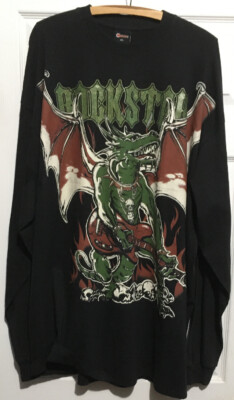 Vintage Rockstar Dragon Shirt Men's 2XL  Y2K Big & Tall