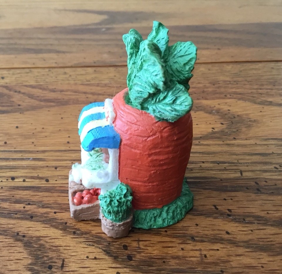 NEW Vintage EASTER SPRING CARROT HOUSE Fresh Vegetables Cottontail Lane