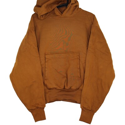 YZY x GAP Mens Small Cropped Brown Double Layer Heavy Hoodie NEW R1623