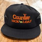 K-Products Vintage Counter Lock'n Load Black Mesh Trucker Snap Back Hat Cap