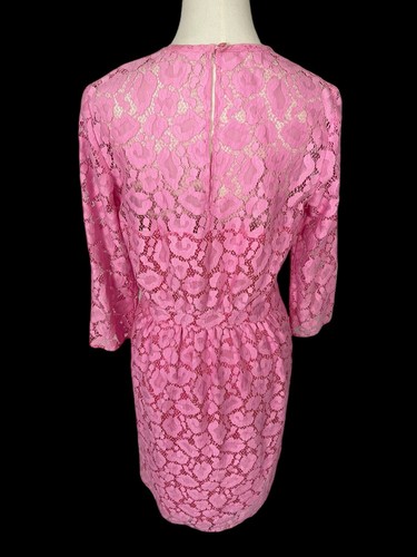 Moschino Cheap And Chic Kleid 42 UK10 Rosa 3/4 Arm Spitze - Bild 5 von 10