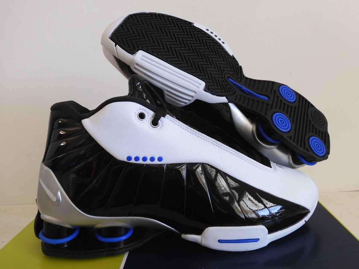 NIKE SHOX BB4 WHITE-BLACK-RACER BLUE SZ 8 RARE 2020! [AT7843 NIKE SHOX BB4 WHITE-BLACK-RACER BLUE SZ 8 RARE 2020! [AT7843