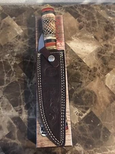 Chipaway Cutlery 12" Bowie Knife. Brown Bone Handle. CW-3994BRB. With S/H