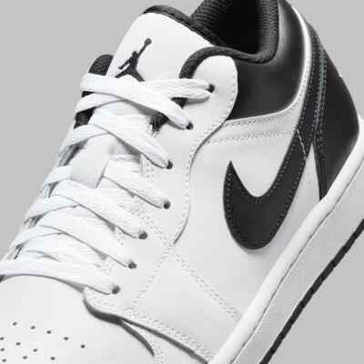 Nike Air Jordan 1 Low Shoes White Black Panda 553558-132 Men's
