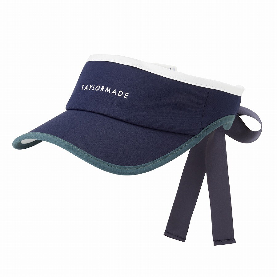 Tayler Made Golf Women High Crown Ribbon Visor Navy One Size