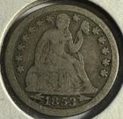1853-P With Arrows Silver Seated Liberty Dime - (P9-21/XIL)