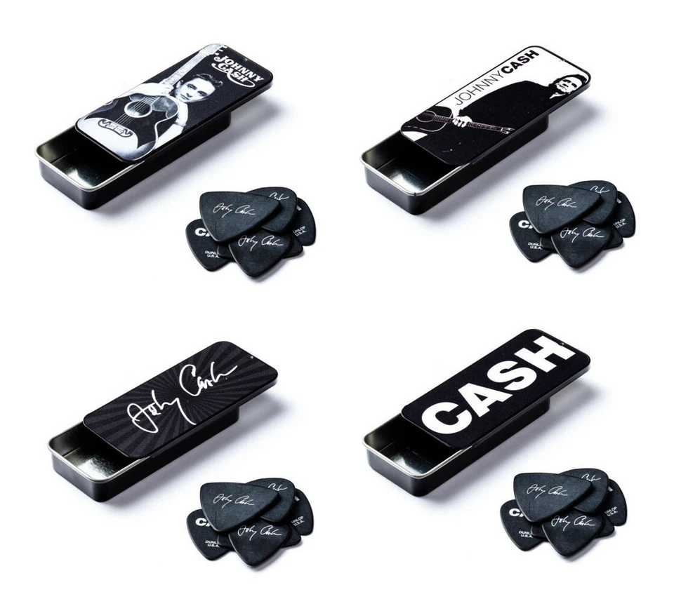 Dunlop Johnny Cash - Pick Tin mit 6 Plektren mit verschiedenen Motiven