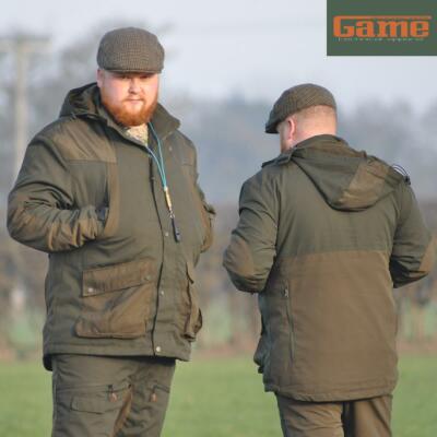 Game Scope Herren wasserdichte Mesh gefütterte Hunters Green Jacke | Multipocket Kapuze