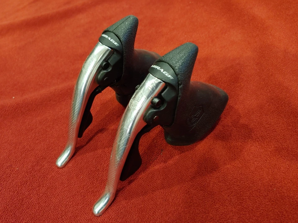 Vintage Campagnolo MIRAGE 2 x 8-Speed Ergopower Dual Control Road Brake Lever/Sh - Image 3 of 4