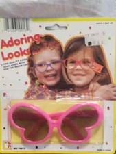 Vintage Retro Children Pink Sunglasses Shatter Proof Lens Fun Dress up Nip 3 