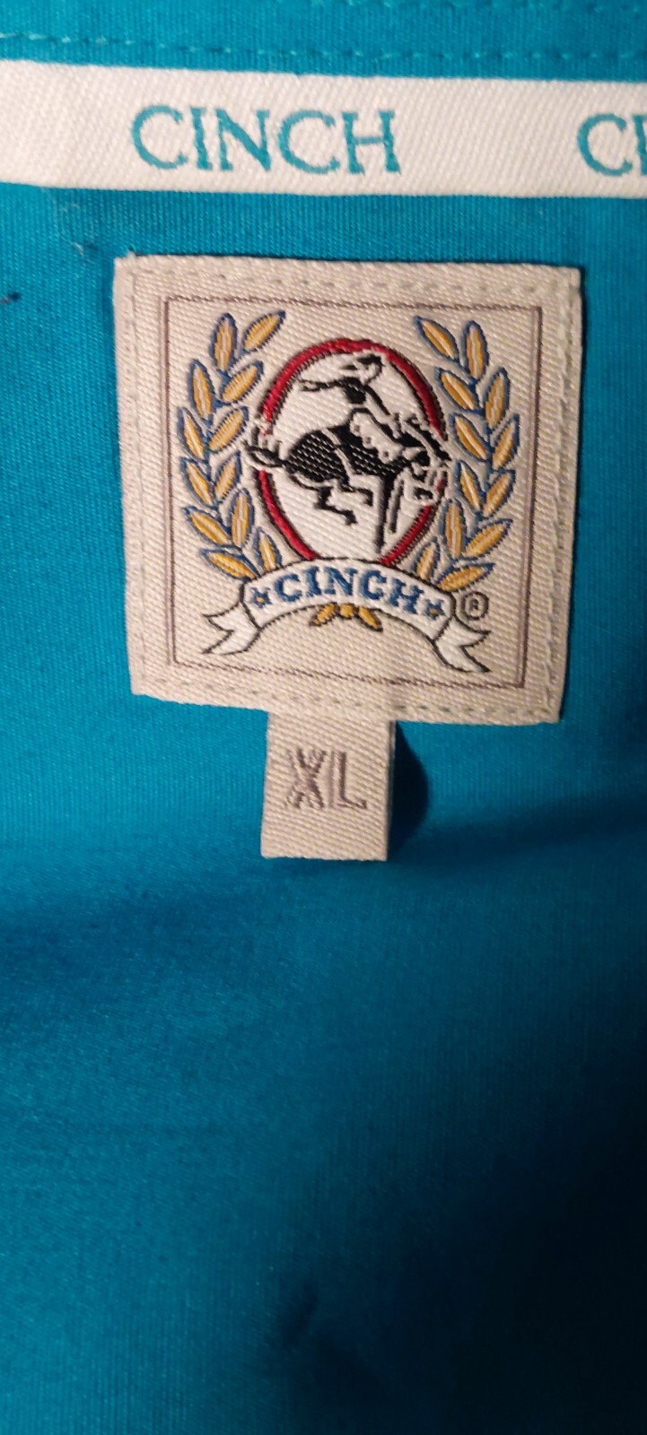 Cinch Solid Teal Long Sleeve Button Down Shirt Si… - image 7