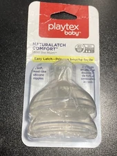 PLAYTEX BABY Naturalatch Comfort Easy Latch Medium Flow Silicone Nipples 3M+ NEW