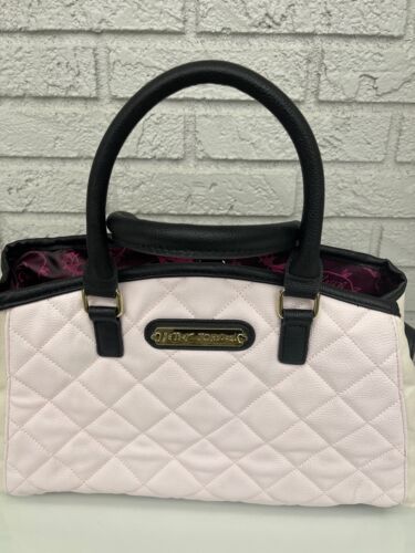 Betsey Johnson Women Large Color Block Quilted Handbag - Picture 1 of 10