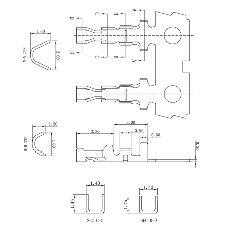 Dupont 2.0mm Connector Housing Crimp Terminals Black 1x2P 1x3P 2x2P 2x3P 2x5P - Image 3 of 4