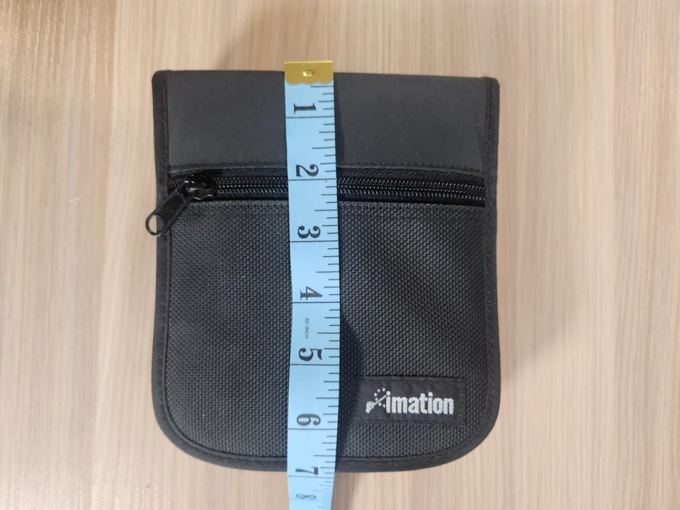 IMATION Black Zippered Storage Tote CD Carrying Case Holds 22 CDs - Image 4 of 4