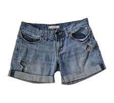 Bullhead Denim shorts Distressed Blue Womens SZ 1 Blue 5 Pocket