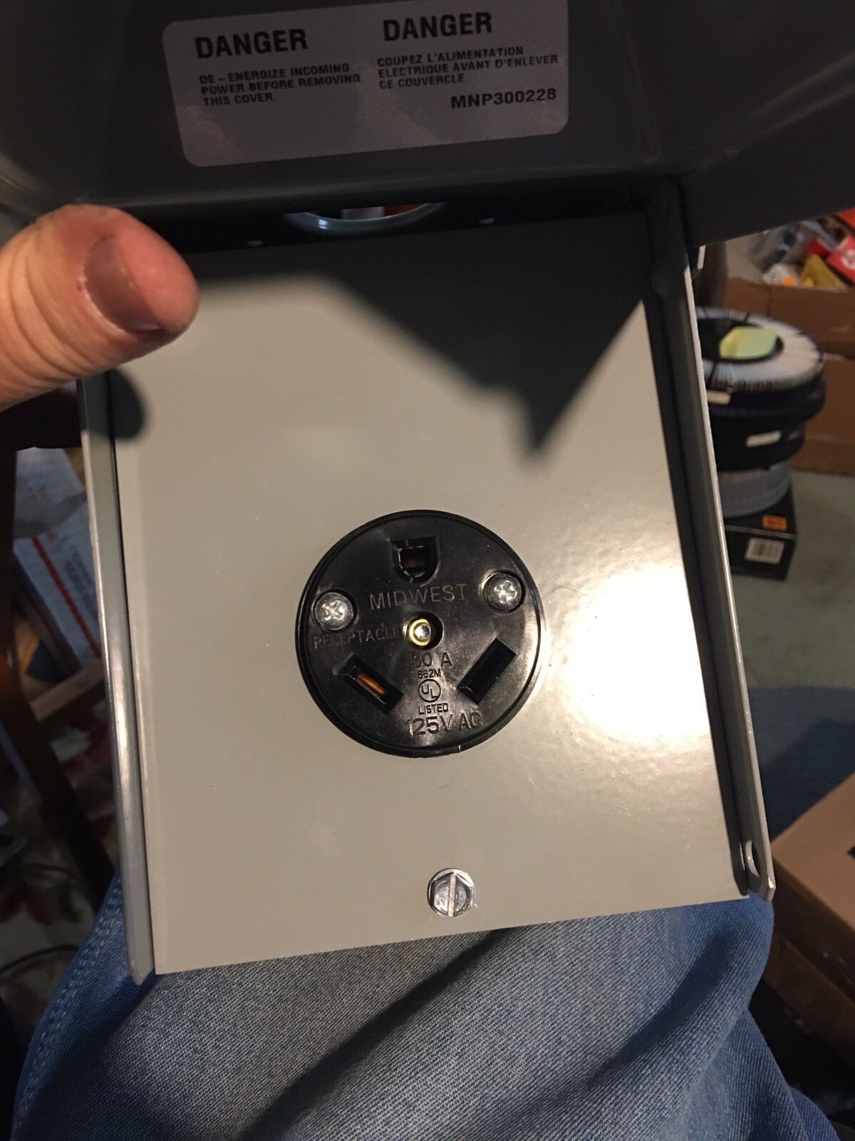 RV Hookup Power Outlet Circuit Breaker Receptacle Box Rainproof