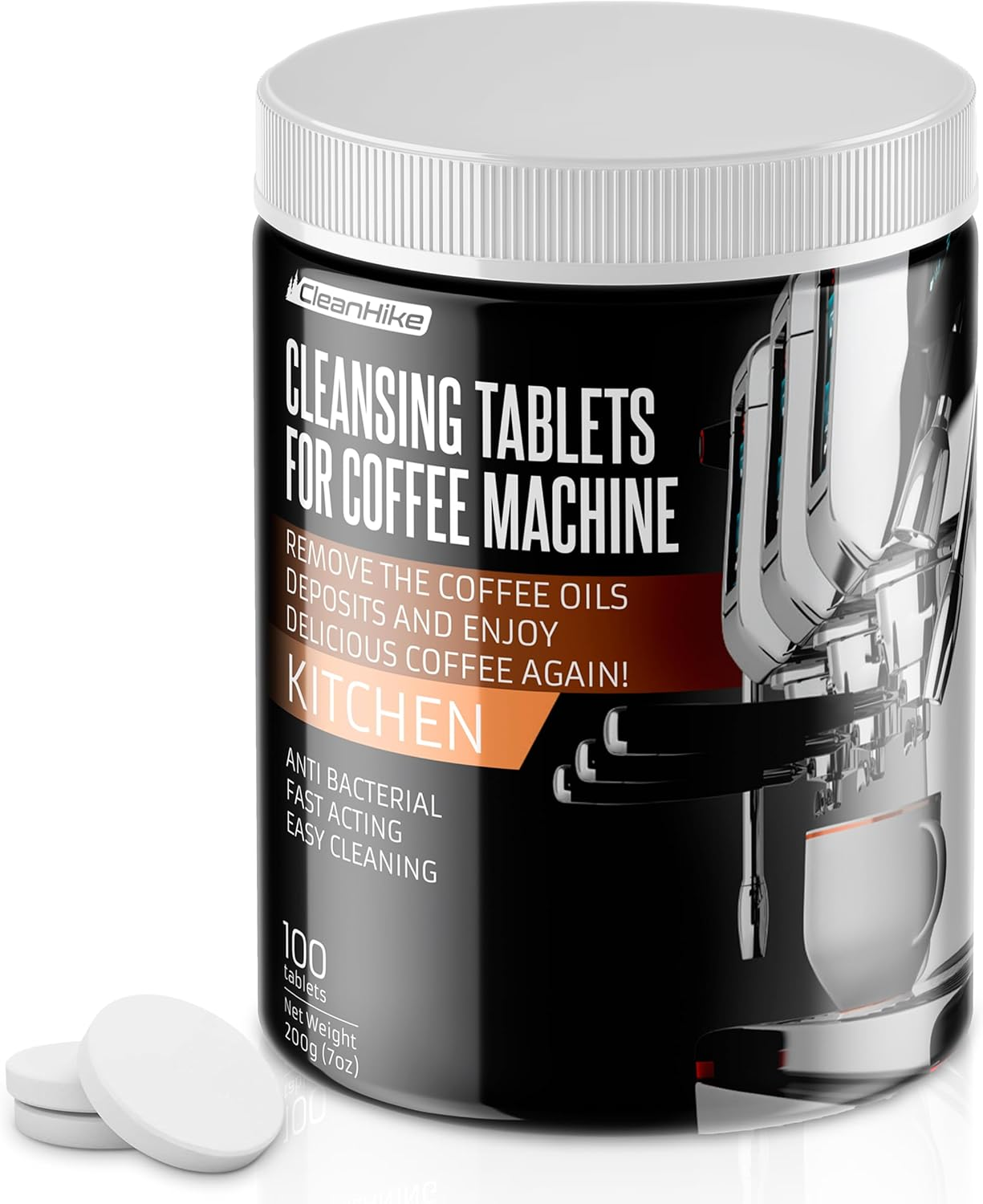 Espresso Machine Cleaning Tablets - (100 Tablets) for Jura, Miele, and Universal