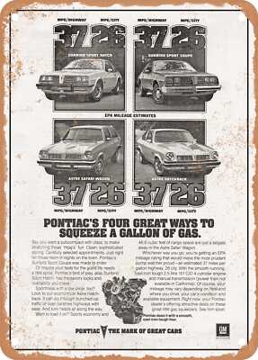 METAL SIGN - 1977 Pontiac Astre and Sunbird Vintage Ad
