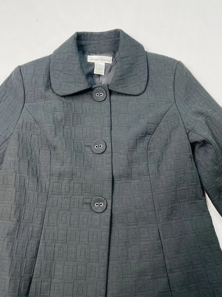 Marisa Christina Woman's Black Solid Lined Blazer Size 8 NICE - Image 2 of 4