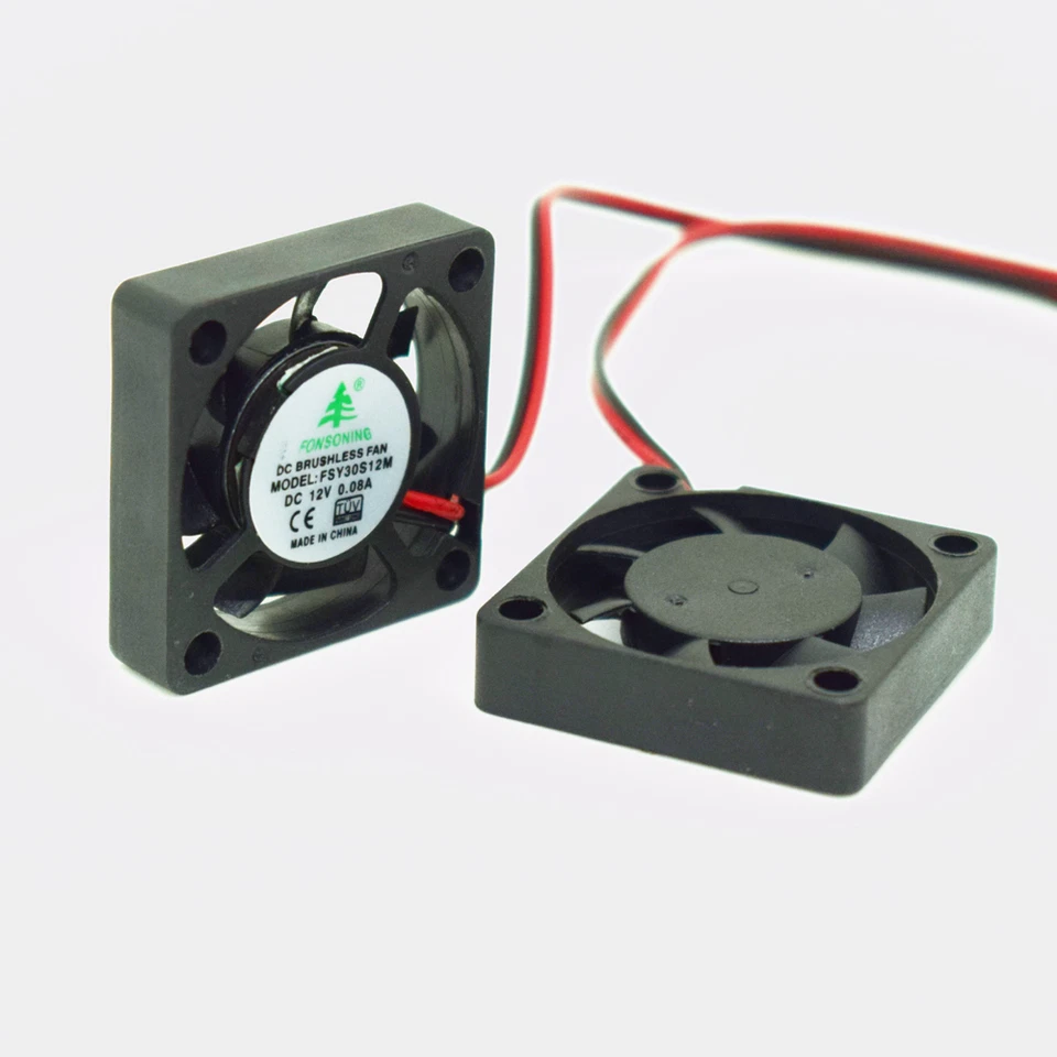 50pcs Brushless DC Cooling Fan 30x30x6mm 3006 7 blades 12V 0.08A 2pin Connector - Image 2 of 4