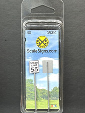 HO-3500-031-C / 1:87 Scale Street  Railroad Signs "55 mph"