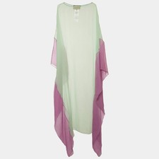 Gucci Mini Green Chiffon Sheer Kaftan Dress XS