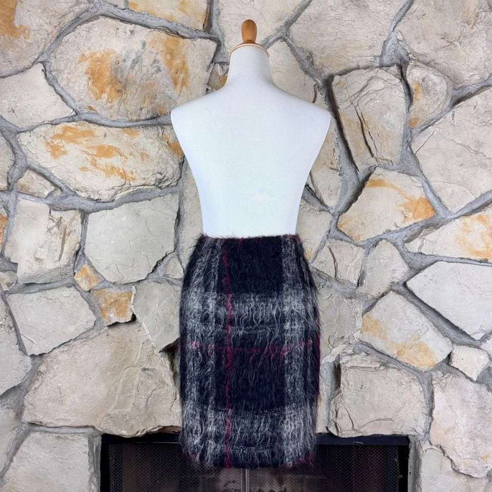 Ralph Lauren Colección Rara De Colección Años 90 Mohair Envolvente Falda Negra A Cuadros | 10 Foto 4 de 4