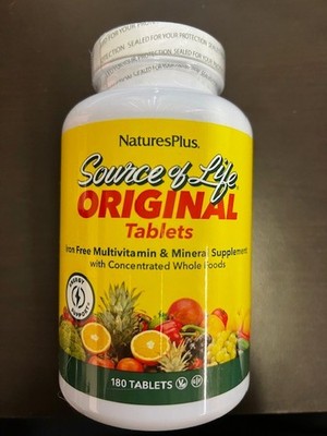 Nature's Plus Source of Life Multi-Vitamin & Mineral Supplement 180 Tab ex 2028