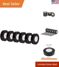 Versatile 6-Pack Electrical Tape - 3/4" x 60ft, Strong Adhesive for All Projects