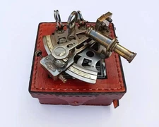 Working Sextant Antique Maritime Navigational Instrument With Box