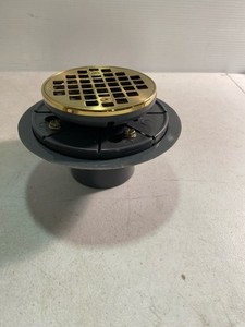 Signature Hardware SH608BG Menlo Square Shower Drain with Flange - Brushed Gold