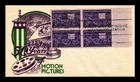 Dr Jim Stamps Scott 926 Motion Pictures Block Cachet Craft Staehle Fdc