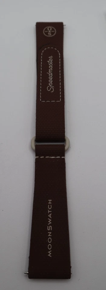 Omega X Swatch MOONSWATCH Correa MARRÓN/BEIGE GOMA XL (7,1-8,1 pulgadas) Foto 3 de 4