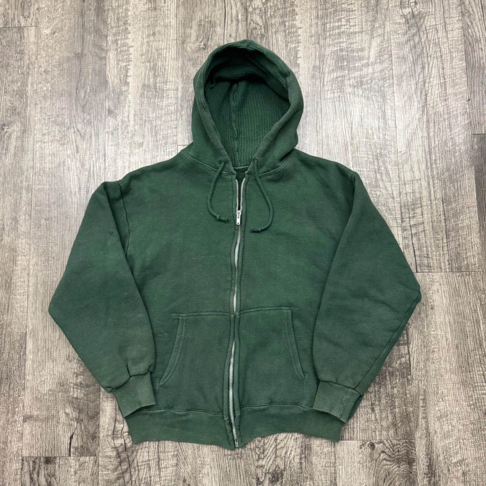 True Vintage 50s 60s Waffle Thermal Lined Zip Hoodie Green Sz S
Opens in a new window or tab