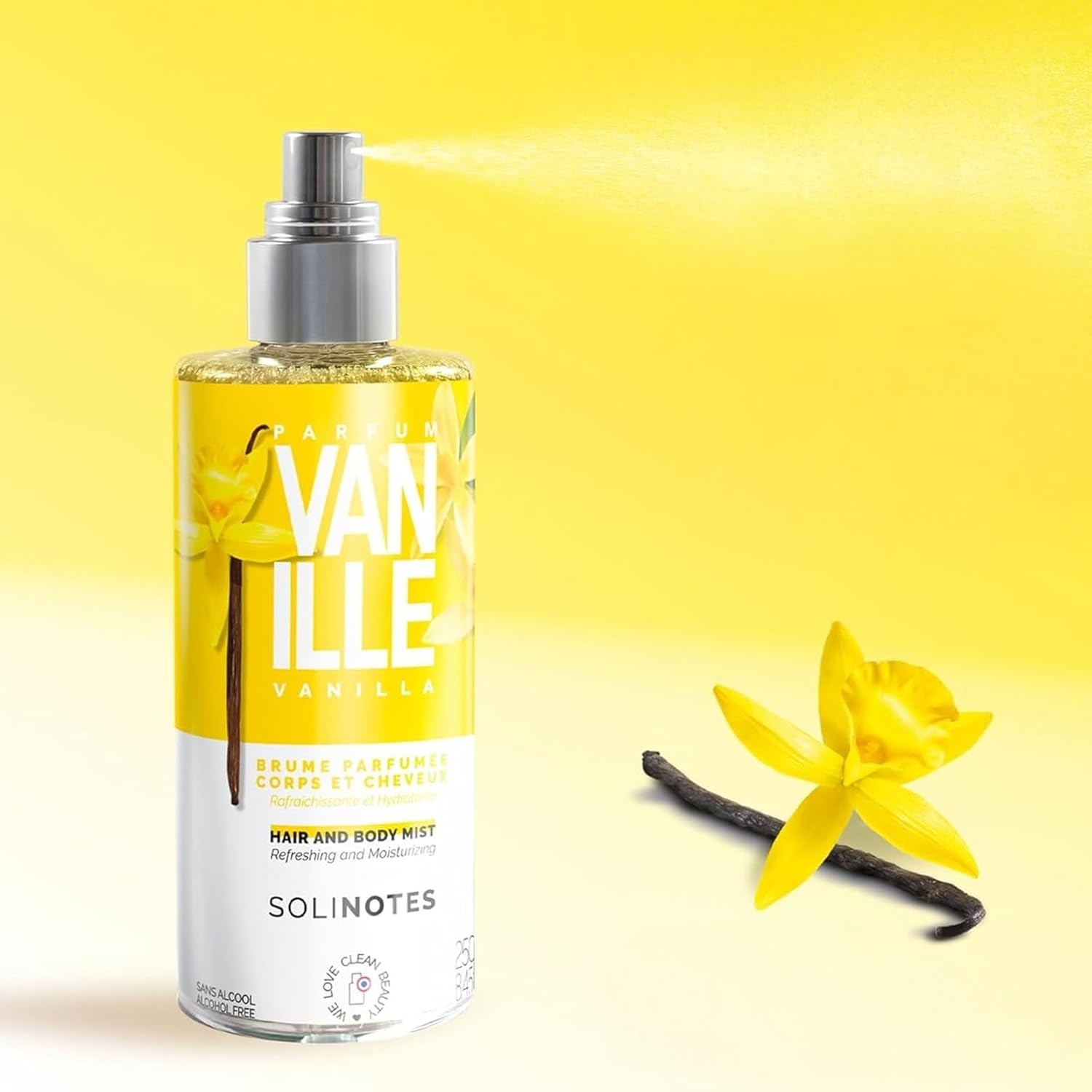 Vanilla Floral Body Spray 250ml Women’s Perfume, Warm Woody Scent, All-Day