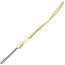 Gucci Strap Logo Plate Mobile Strap Leather Metallic Gold GUCCI Loop Charm